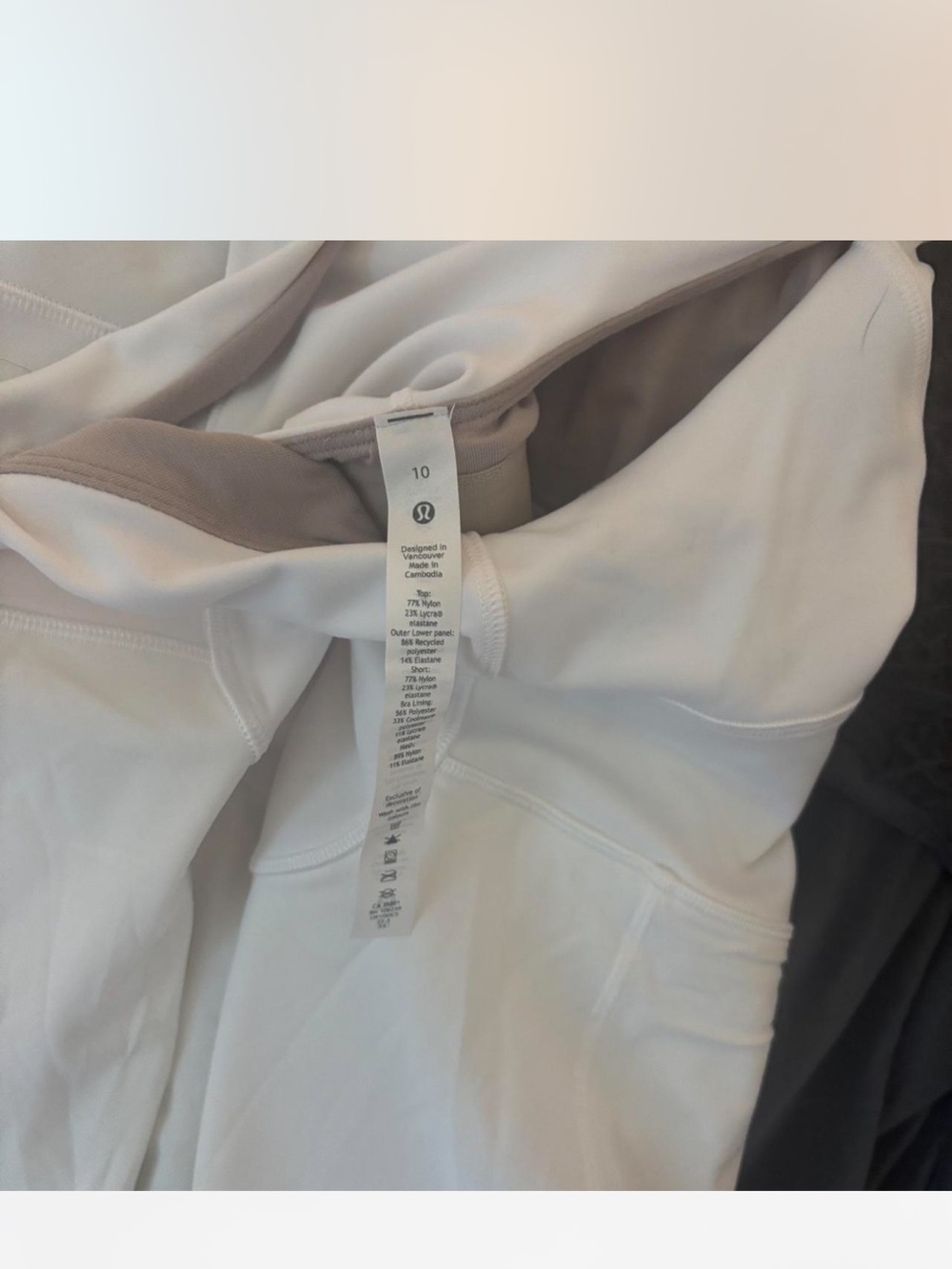 Lululemon White Active dress - Size 10
